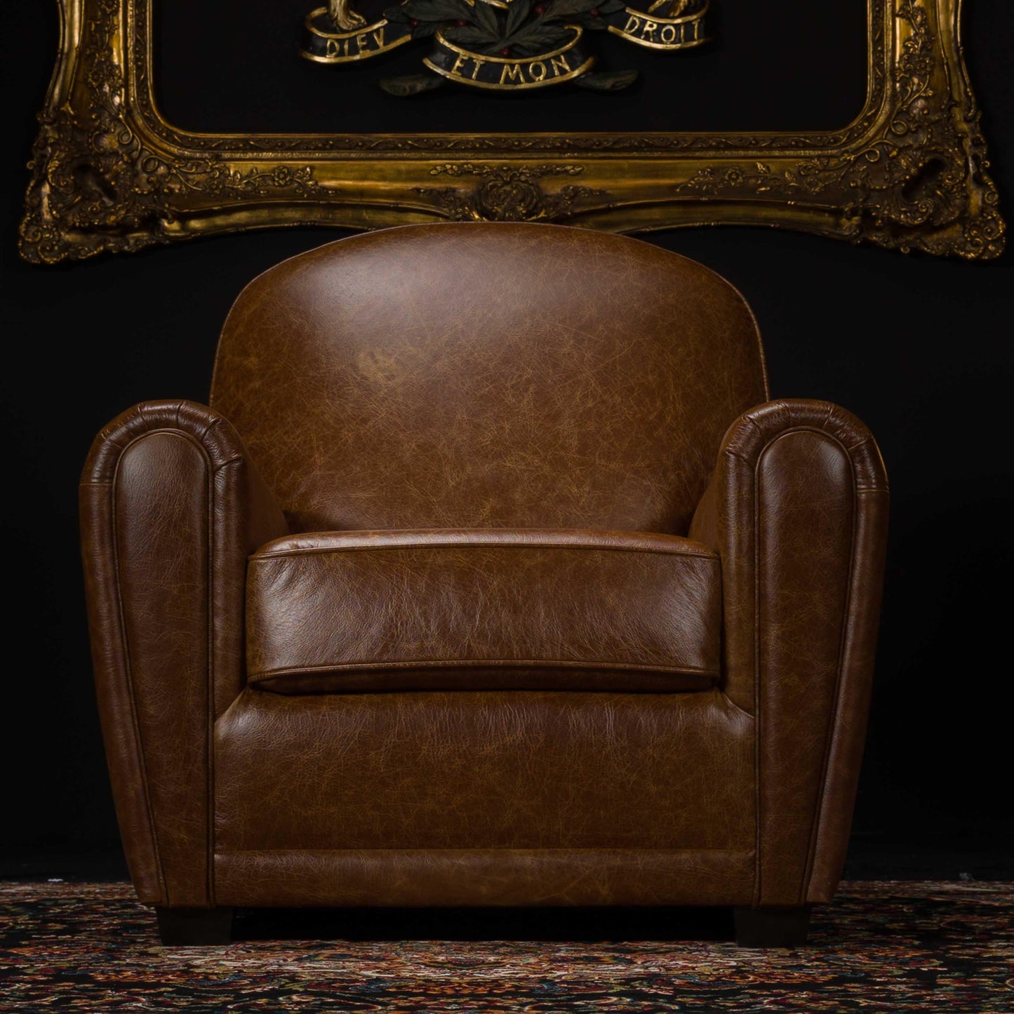 Cigar Accent Chair in Cuba Tan Leather