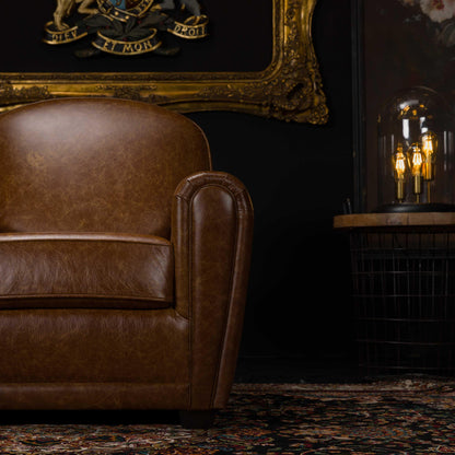 Cigar Accent Chair in Cuba Tan Leather